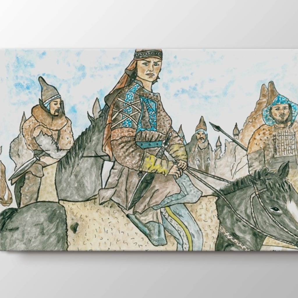 Tomris Hatun Kanvas Tablo (60x40 cm) - Üretici